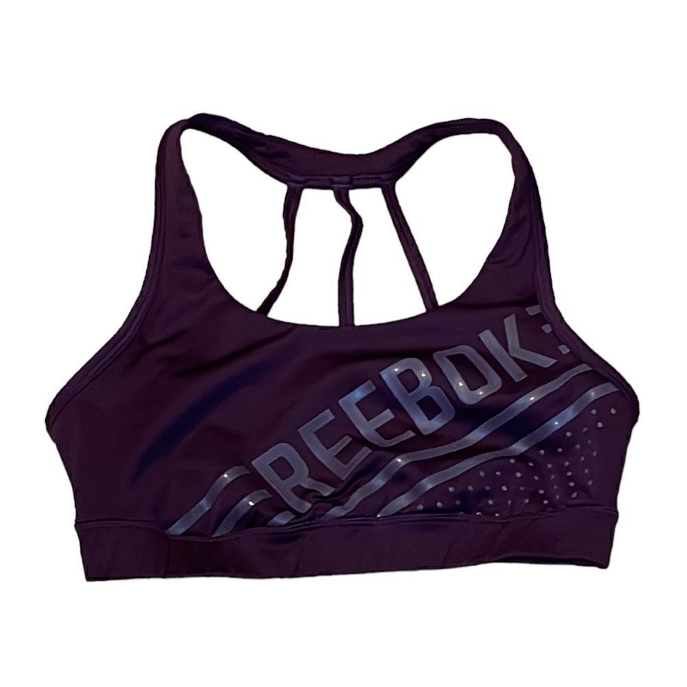 Reebok Strappy Sports Bra, burgundy, Small